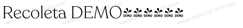 Recoleta DEMO字体转换